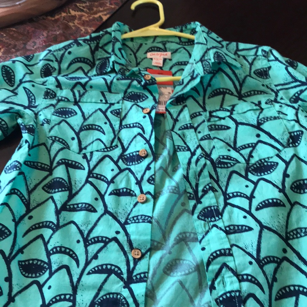 Boys button down shirt short sleeved